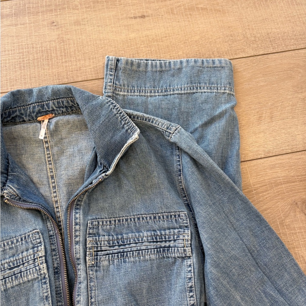 Free People Charlie Denim Jumpsuit - Picture 6 of 13